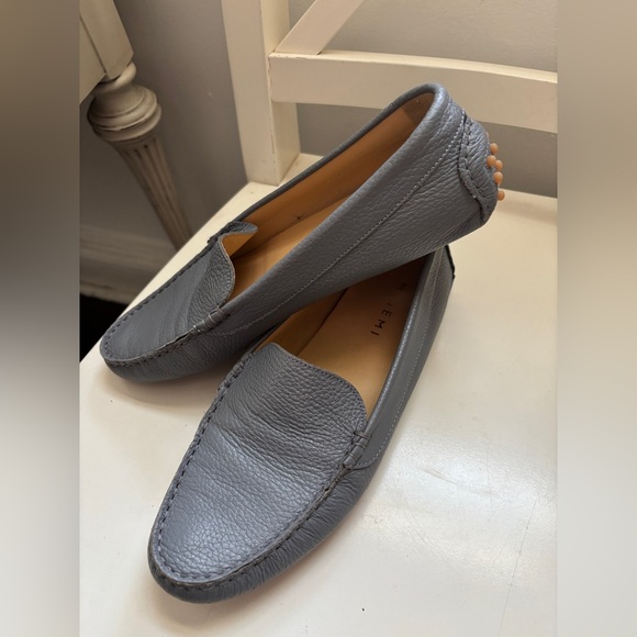 M Gemi The Felize Driving Loafer grey pebbled leather. Size EU 39 made in Italy - Picture 2 of 6